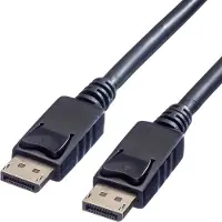 Value DisplayPort Anslutningskabel DisplayPort-kontakt, DisplayPort-kontakt 3.00 m Svart 11.99.5763 Skärmad DisplayPort-kabel