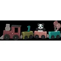 Hama Midi Pärlset - Art - 3D - 6000 st. - Födelsedagståg - - One Size - Pärlor