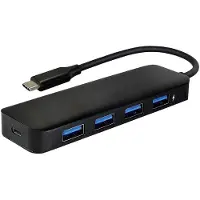 Value 14.99.5039 USB-hubb 4 Port USB-A USB 3.2 Gen1 5 GBit/s med USB-C-kontakt Svart