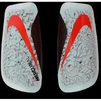 Nike Benskydd Mercurial Lite - Pure Platinum/Röd/Röd, storlek Large/170-180cm