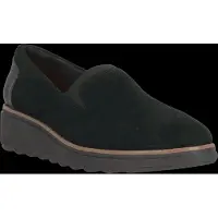 Clarks för kvinnor. 26155819 Sharon läderskor svart (40), Hud, 1 till 3 cm, Ingen, Casual