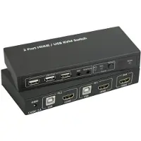 Speaka Professional 2 Port KVM-switch HDMI USB 1920 x 1080 Pixel, 3840 x 2160 Pixel