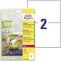 Avery Etiketter Zweckform L4717REV-20 vit 210x148 mm permanent vit - (20 ark x 2 etiketter)