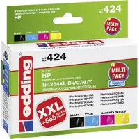 Edding Bläck Ersätter HP 364XL, N9J74AE, CN684AE, CB323EE, CB324EE, CB325EE Kompatibel Kombi-pack Svart, Cyan, Magenta, Gul EDD-424 EDD-424