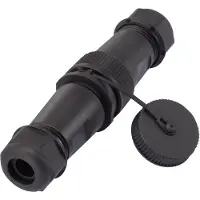 TRU COMPONENTS 1094579 Rundkontakt Kontakt hane rak, Hona rak Totalt antal poler: 2 1 st