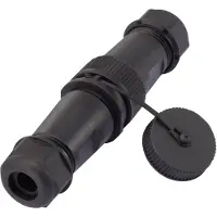 TRU COMPONENTS 1094580 Rundkontakt adapter Kontakt hane rak, Hona rak Totalt antal poler: 3 1 st