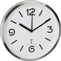 TFA-Dostmann 60.3535.02 DCF Väggklocka 25.3 cm x 42 mm Aluminium (borstad)