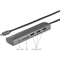 Renkforce RF-3374948 USB-hubb 3 Port USB-A, SD, microSD USB 3.0 5 GBit/s SD-kortläsare, Aluminiumhölje Silver