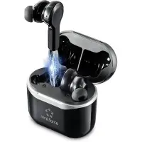 Renkforce RF-NCE-500 In Ear hörlurar Bluetooth Svart Brusreducering Headset, Volymkontroll