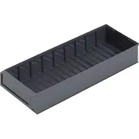 Alutec 66032 Genomskinlig lagerlåda stapelbar (L x B x H) 500 x 183 x 81 mm Mörkgrå 1 st