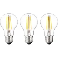 Sygonix SY-4945176 LED-lamp EEK E (A - G) E27 6.5 W = 60 W Varmvit (Ø x H) 60 mm x 105 mm Filament, ej dimbar 3 st