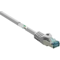 Renkforce RF-5043948 RJ45 Nätverkkabel, Patchkabel CAT 6A S/FTP 10.00 m Grå Flamskyddsmedel 1 st