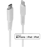 Lindy USB-kabel USB 2.0 Apple Lightning kontakt , USB-C-kontakt 2.00 m Vit guldpläterad kontakt 31317