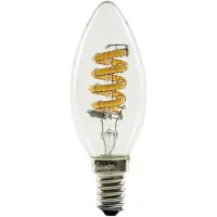 Segula 55300 LED-lamp EEK G (A - G) E14 Kronljusform 3.3 W = 21 W Bernstein (Ø x H) 35 mm x 100 mm dimbar (Dim till varm) 1 st