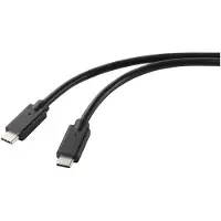 Renkforce USB-laddningskabel USB 2.0 USB-C-kontakt, USB-C-kontakt 2.00 m Svart TPE-hölje RF-5251922