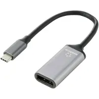 Renkforce USB-C / DisplayPort Adapterkabel USB-C-kontakt, DisplayPort-uttag 0.15 m Svart RF-5397866 dubbelt skärmad USB-C-skärmkabel
