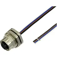 Bkl Electronic 2703009 Sensor/aktuator-dosa för inbyggnad M12 0.5 m Antal poler (RJ): 3 1 st