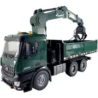 Amewi 22568 Arocs Kranwagen 1:14 Elektrisk RC Modellastbil RtR inkl. batteri och laddningskabel, Med ljudfunktion, Med ljuseffekt