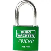Burg wachter 39451 Hänglås 40.00 mm Ny låsning Grön Nyckel
