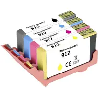 Renkforce Bläck Ersätter HP 912, 6ZC74AE, 3YL80AE, 3YL77AE, 3YL78AE, 3YL79AE Kompatibel Kombi-pack Svart, Cyan, Magenta, Gul RF-5718852