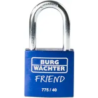 Burg wachter 39441 Hänglås 40.00 mm Ny låsning Blå Nyckel