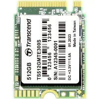 Transcend 512GB MTE300S M.2 2230 PCIe Gen3x4 SSD SLC-cache fr Steam Deck ROG Ally Microsoft Surface Enkelsidig upp till 2 000/1 100 MB/s M-nycke