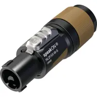 Neutrik NL2FXX-W-S Högtalar-hankontakt Kontakt hane rak Antal poler: 2 Svart-brun 1 st Piece