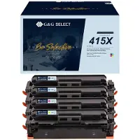 G&G Toner Ersätter HP 415X Kompatibel Kombi-pack Svart, Cyan, Magenta, Gul W2030X/W2031X/W2033X/W2032X GS-H415X-4P
