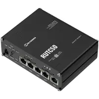 Teltonika RUTC50 - Trådløs router - WWAN 4-port switch - 1GbE - Wi-Fi 6 - Dual Band - 3G, 4G, 5G - E-SIM