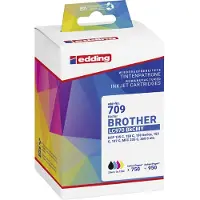 Edding Bläck Ersätter Brother LC-970BKCMY Kompatibel Kombi-pack Svart, Cyan, Magenta, Gul EDD-709 18-709
