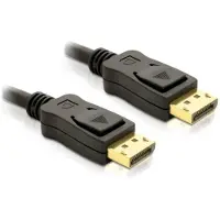 DeLOCK DisplayPort Anslutningskabel DisplayPort-kontakt 5 m Svart 82425 4K UHD, tvinnad , guldpläterad kontakt, trefaldigt skärmad DisplayPort-kabel