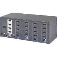Speaka Professional 4 Port HDMI Multi Display KVM Switch 4x4-port KVM-Konsol HDMI 3840 x 2160 Pixel