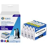 G&G Bläck Kompatibel Svart, Cyan, Magenta, Gul NP-R-0502XLBK GP-E502XLBKCMY-4P