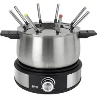 Silva PK-F 140 Fondue 1500 W Överhettningsskydd, 8 fonduegafflar Svart, Rostfritt stål