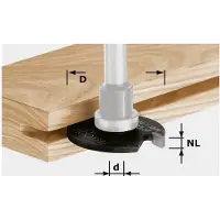 Festool 491059 Notfräs HM Fönster 16 mm Längd 4 mm Mått - Diameter Ø 40 mm Effektiv längd 4 mm Skaft-Ø 6 mm