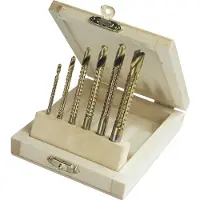 BRÜDER MANNESMANN M54606 HSS Metall-fräsborrset 6 delar 3 mm, 4 mm, 5 mm, 6 mm, 6.5 mm, 8 mm TiN Cylinderskaft 1 set