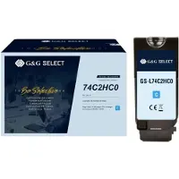 G&G Toner Ersätter Lexmark 74C2HCE Kompatibel Cyan 12000 sidor GS-L74C2HC0
