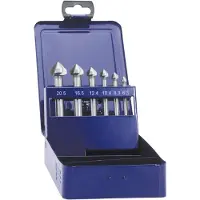 Eventus by Exact 05540 Konisk försänkarset 6 delar 6.3 mm, 8.3 mm, 10.4 mm, 12.4 mm, 16.5 mm, 20.5 mm HSS Cylinderskaft 1 set