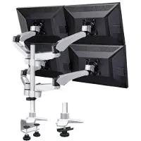 Speaka Professional Monitor bordsfäste SP-3957076 Flex 4 Skärm(ar) 25,4 cm (10) - 68,6 cm (27) Svart, Silver Justerbar i höjd, Tiltbar, Svängbar, Roterbar,