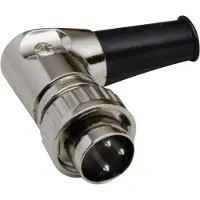 Bkl Electronic 0202022 DIN cirkulärt kontaktdon Kontakt hane vinklad Antal poler: 3 Silver 1 st