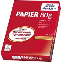 Avery-Zweckform PAPER Inkjet + Laser + Copier 2575 Skrivarpapper universal DIN A4 80 G/m² 500 ark Vit