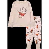 Geggamoja Pyjamas tvådelad Mamma Mu och Kråkan Beige - 74/80