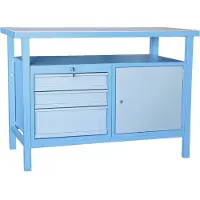 Aerotec 20142020 Arbetsbänk grundmodul (B x H x D) 1200 x 850 x 600 mm Blå (RAL 5015), Grå (RAL 7001)