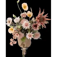 Bloomingville dekorbukett, rosa, konstgjorda blommor