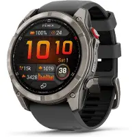 Garmin Fenix 8 Pro - 51 mm - titan - Ja sportklocka med rem - silikon - graphite/black - handledsstorlek: 127-210 mm - display 1.4" - 32 GB - Bluet...