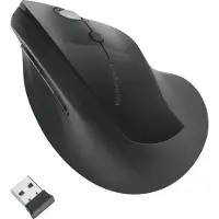 Kensington Pro Fit Ergo Vertical Wireless Mouse - Vertikal mus - ergonomisk - högerhänt - 6 knappar - trådlös - 2.4 GHz - trådlös USB-mottagare - svart