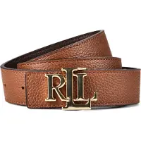 Ralph Lauren för kvinnor. 412912039002 Vändbart brunt läderbälte (XL), Casual, Hud