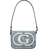 GUESS Axelremsväska 'Ruby' beige / blå denim