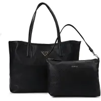 GUESS för kvinnor. HWEVG951428 2-i-1-tote-väska Victtoria, svart (OSFA), Casual, Polyuretan