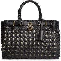 Tommy Hilfiger The American Icon Braided Leather Tote Bag